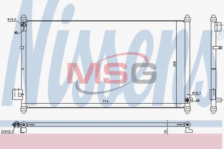 Радіатор кондиціонера First Fit NISSENS 940502