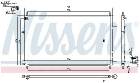 Радіатор кондиціонера NISSENS 940538