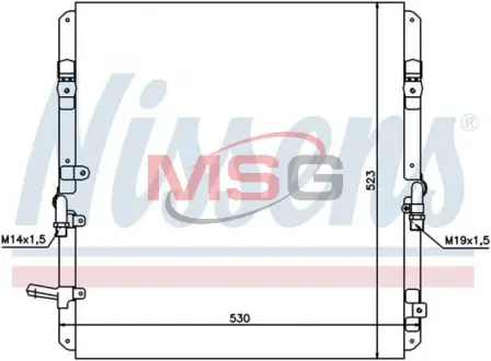 Конденсер TY LAND CRUISER 100(08/02-)4.2 TD(+)[OE 88461-60050] NISSENS 94053