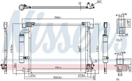 Радіатор кондиціонера NISSENS 940555
