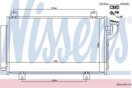 Радіатор кондиціонера NISSENS 940575