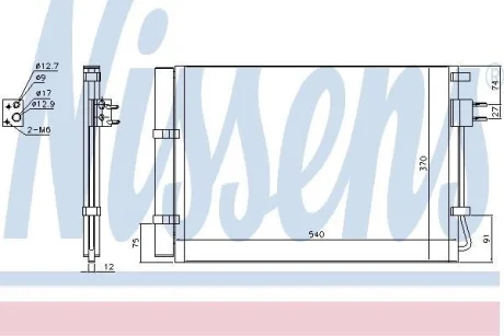 Конденсер HYUNDAI i20 (PB) (09-) 1.2 i 16V NISSENS 940636