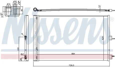 Конденсер кондиціонера NISSENS 940660