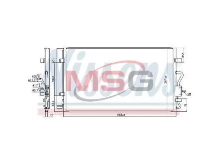 Конденсер кондиціонера NISSENS 941181
