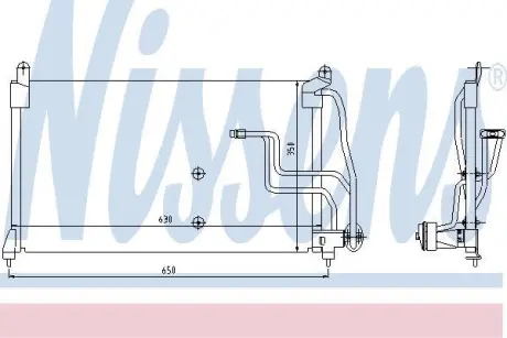 Конденсер VAUXHALL CALIBRA(90-)2.0 i(+)[OE 1850 036] NISSENS 94190