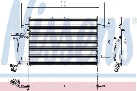 Радіатор кондиціонера NISSENS 94207