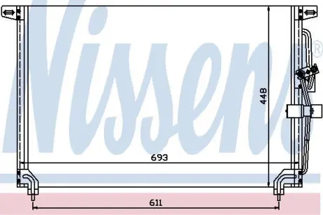 Конденсер CADILLAC CATERA(97-)3.0 i V6(+)[OE 1850 028] NISSENS 94232