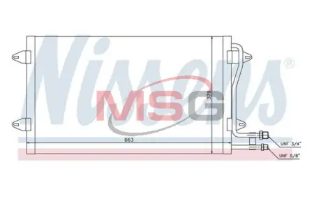 Конденсер VW LT(96-)2.3 i(+)[OE 2D0.820.413 A] NISSENS 94258