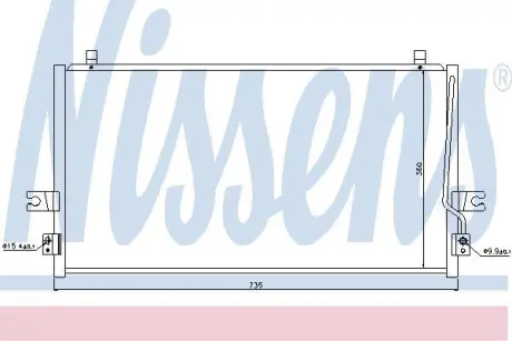 Конденсер NS MAXIMA QX(94-)2.0 i V6 24V(+)[OE 92110-0L710] NISSENS 94297