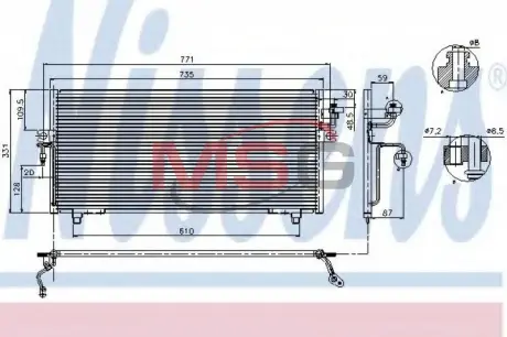 Конденсер кондиціонера NISSENS 94299