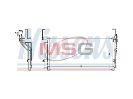 Радіатор кондиціонера HYUNDAI SANTA FE (SM) (00-) NISSENS 94451