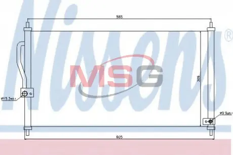Конденсер ACURA INTEGRA(97-)1.8 i 16V(+)[OE 80110-S10-003] NISSENS 94458