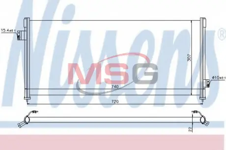 Конденсер SU LEGACY(94-)1.8 i(+)[OE 73210-AC050] NISSENS 94509