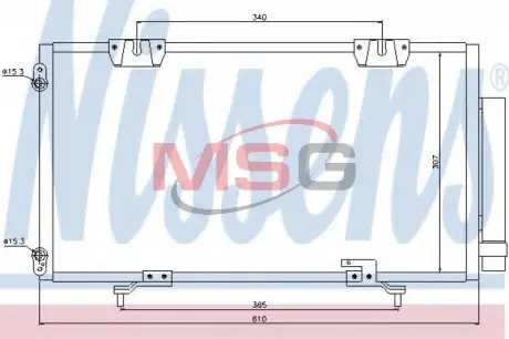 Конденсер кондиціонера NISSENS 94540