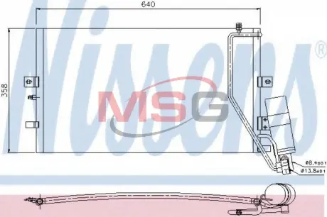 Конденсер SAAB 9-5(97-)1.9 TiD(+)[OE 12773283] NISSENS 94862