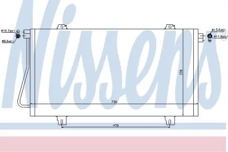 Радіатор кондиціонера NISSENS 94989