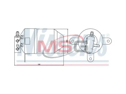 Осушувач B10(E34)3.0 i(+)[OE 1.376.733] NISSENS 95006