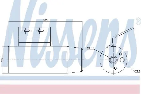 Осушувач DODGE CARAVAN(96-)2.4 i (+)[OE 4682592] NISSENS 95124