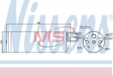 Осушувач MT MONTERO SPORT(98-)2.5 TD(+)[OE MR175422] NISSENS 95134