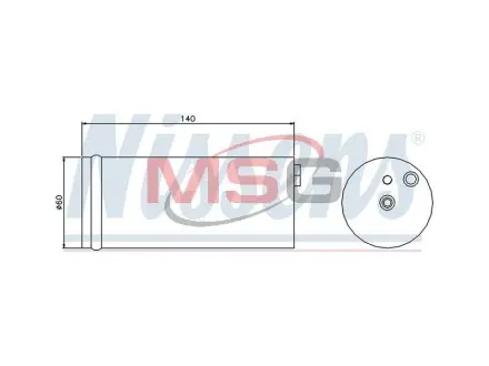 Осушувач NS ALMERA N16(00-)1.5 i 16V(+)[OE 92130-4M400] NISSENS 95405