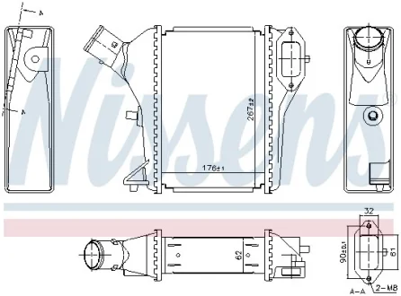 Радіатор інтеркулера NISSENS 961423