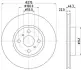 Диск гальмівний передній Toyota Yaris 1.0, 1.3, 1.4, 1.5 (05-) NISSHINBO ND1035K (фото 1)