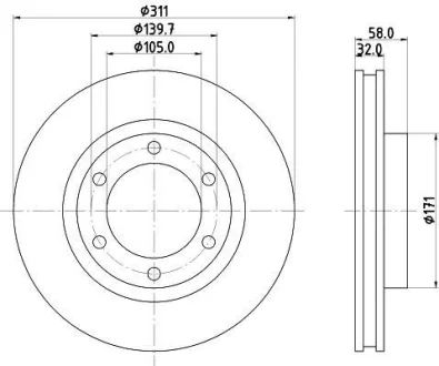 Диск тормозной NISSHINBO ND1046
