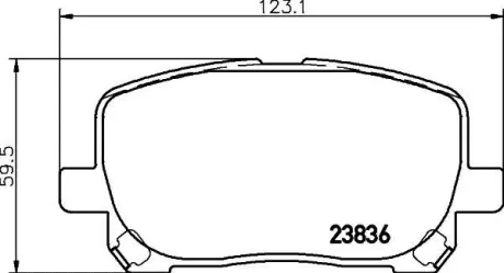 Гальмівні колодки TOYOTA Avensis/Corolla/Matrix "F "01-14 ="" NISSHINBO NP1009