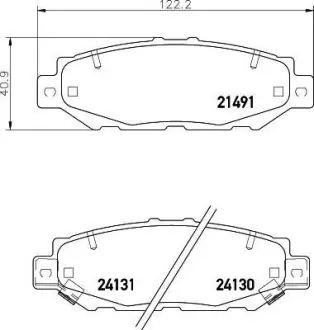 Гальмівні колодки LEXUS GS,IS,SC 97- ="" NISSHINBO NP1027