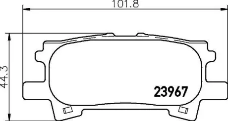 Гальмівні колодки LEXUS/TOYOTA RX/Harrier "R "00-15 ="" NISSHINBO NP1028