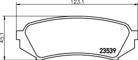 Гальмівні колодки TOYOTA Land Cruiser 100 (J100) -07 ="" NISSHINBO NP1029