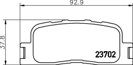 Гальмівні колодки TOYOTA Camry V30 "R "01-06 ="" NISSHINBO NP1030