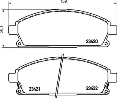 Гальмівні колодки HONDA/INFINITI/NISSAN MDX/Q45/X-Trail "F "95>> ="" NISSHINBO NP2009