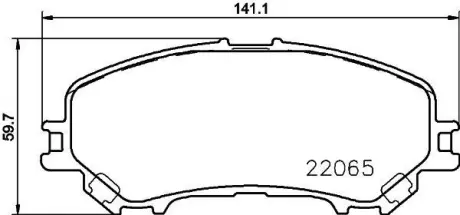 Гальмівні колодки NISSAN/RENAULT Qashqai/X-Trail/Kadjar "F "13>> ="" NISSHINBO NP2074