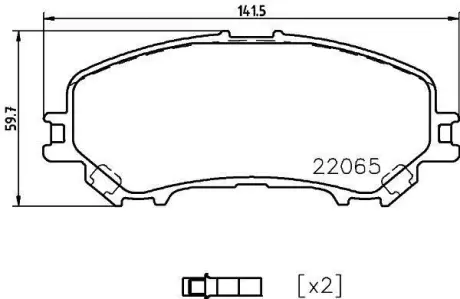 Гальмівні колодки NISSAN X-Trail T32 "F "14>> ="" NISSHINBO NP2078
