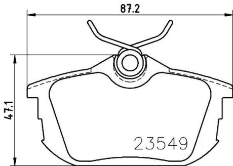 Гальмівні колодки MITSUBISHI/VOLVO Lancer/S40/V40 \'\'R \'\'1.6-2.0 \'\'90-04 ="" NISSHINBO NP3025