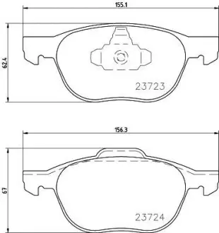 Колодки гальмівні дискові передні Mazda 3, 5 1.4, 1.6 1.8, 2.0 (06-) NISSHINBO NP5006