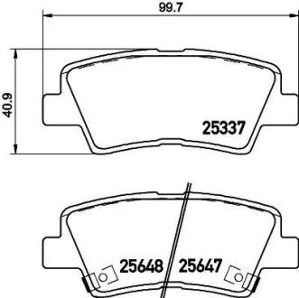 Гальмівні колодки HYUNDAI/KIA Grandeur/Optima "R "10>> ="" NISSHINBO NP6036