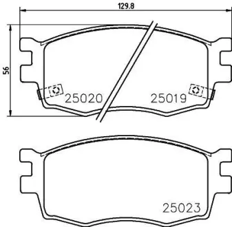 Гальмівні колодки HYUDNAI/KIA Accent/i20/Rio \'\'F \'\'05-11 PR2 ="" NISSHINBO NP6084