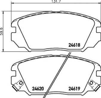 Гальмівні колодки Hyundai Sonata Grandeur ="" NISSHINBO NP6093