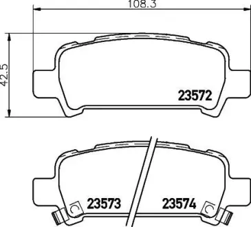 Гальмівні колодки SUBARU Forester/Impreza/Legacy/Outback "R "92-10 ="" NISSHINBO NP7003