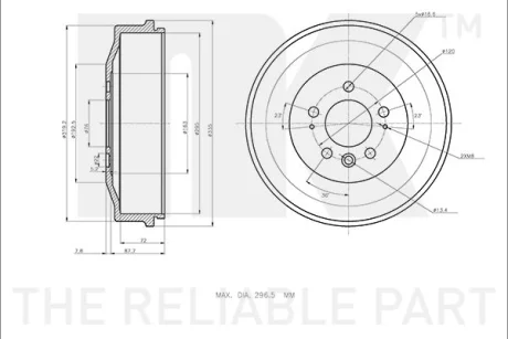 Гальмівний барабан NK 254734