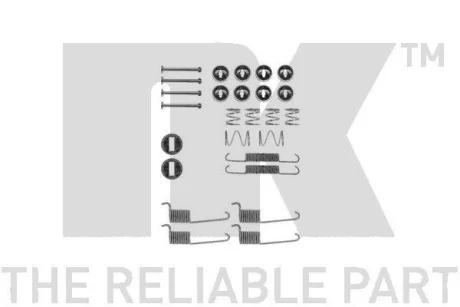Комплект монтажний гальмівних колодок NK 7933714