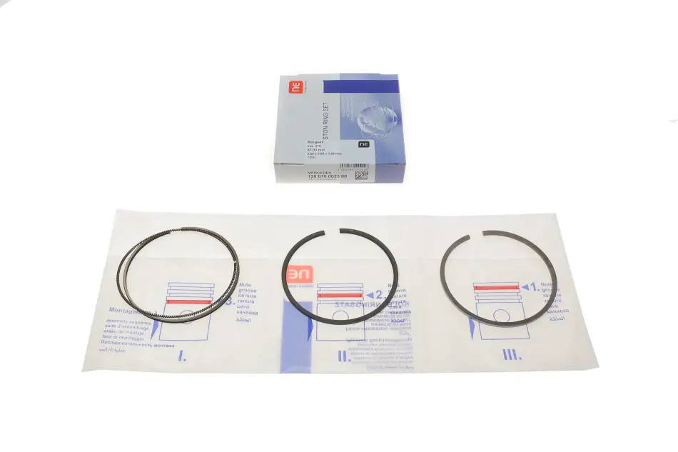 Кільця поршневі MB E-class (W124/W210) 93-02 (87mm/STD) (2.5-2-3) (1cyl) = 8910480000 NPR 120 010 0023 00 (фото 1)
