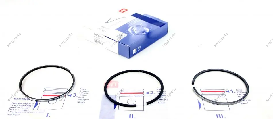 Кільця поршневі Citroen Jumper/Fiat Scudo/Ducato 1.9TD (83.50mm/+0.5) (3-2-3) = 8937445000 NPR 120 037 0044 21 (фото 1)