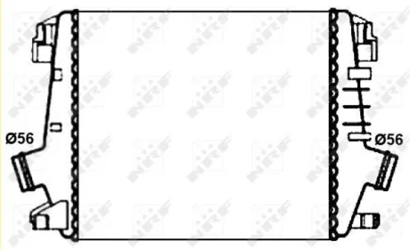 Радіатор інтеркулера Opel Astra/Zafira 1.6-2.0D 09- NRF 30272
