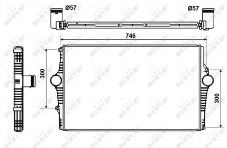 Радіатор інтеркулера Volvo S60/S80/V70/XC70 2.0-2.9 98-04 NRF 30501