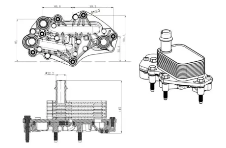 Радіатор оливи NRF 31842