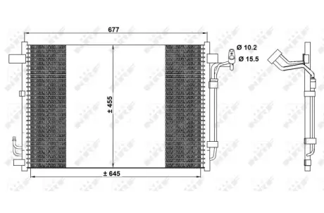 Радіатор кондиціонера NRF 350094