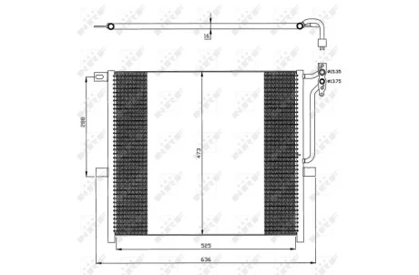 Радиатор кондиционера BMW X3 (E83) 03-11 M54/N46/N52 NRF 35468